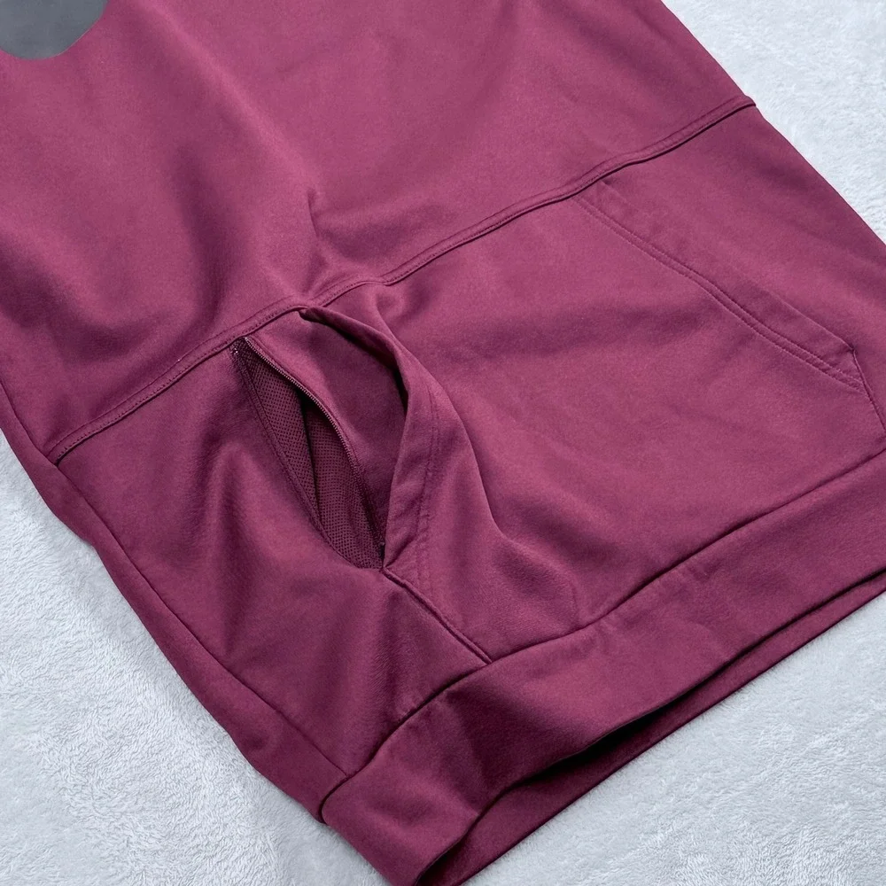 Nike Pullover Swoosh‎ Training Hoodie Mens Medium Therma-FIT Fleece Maroon